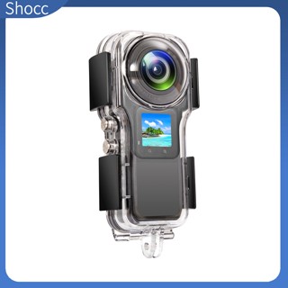 Shocc เคสกล้องพาโนรามา กันน้ํา 40 ม. สําหรับกล้องดําน้ํา Insta360 One Rs 1 นิ้ว