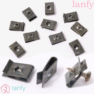 LANFY คลิปสกรู U-Type โลหะ รูปตัว U สําหรับติดฐานรถยนต์ 10 ชิ้น