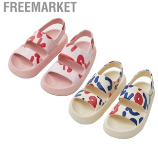 Freemarket Women Platform EVA Sandals  Colorful Print Soft Sole Prevent Deformation Summer Open Toes for Indoor Wear