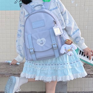 Sanrio Cinnamoroll Kuromi Melody กระเป๋าเป้สะพายหลังลําลอง ผ้าแคนวาส ความจุขนาดใหญ่ Y2k สําหรับเด็ก