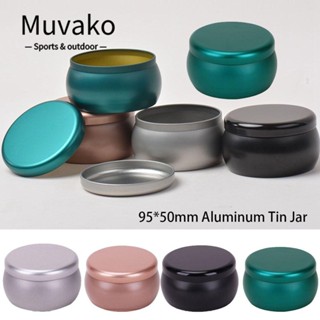 MUVAKO ขวดโหลอลูมิเนียมดีบุก หลายสไตล์ สําหรับใส่เทียนครีมบาล์ม