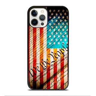 เคสโทรศัพท์มือถือ กันกระแทก ลายธงอเมริกัน We the People สําหรับ IPhone 14 Plus 13 Pro Max 12 Mini X