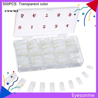 Eyes สติกเกอร์อะคริลิค สีพื้น สไตล์ฝรั่งเศส สําหรับตกแต่งเล็บ DIY 500 ชิ้น ต่อชุด