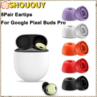 SHOUOUY แผ่นรองหูฟัง กันลื่น อุปกรณ์เสริม สําหรับ Google Pixel Buds Pro 5 คู่