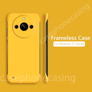 เคสโทรศัพท์มือถือ PC แข็ง ผิวด้าน ไร้กรอบ กันกระแทก สําหรับ Realme 11 Pro + 5G 2023 Realme11 ProPlus Pro+