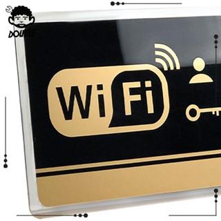 [ สติกเกอร์กระจก WiFi สําหรับติดตกแต่งผนังบ้าน ร้านอาหาร โรงแรม สถานที่สาธารณะ