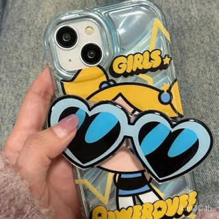 เคสโทรศัพท์มือถือนิ่ม กันกระแทก ลายแว่นกันแดด Powerpuff Girls น่ารัก สําหรับ Iphone Apple 14promax 13 12 11 VPOV