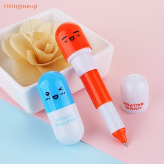 [risingmeup] ปากกายา แบบยืดหดได้ ลายการ์ตูน สุ่มสี ของเล่นสําหรับเด็ก 10 ชิ้น