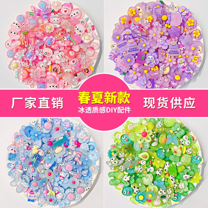 กาวครีมเรซิ่น แบบใส ลายดอกไม้ห้ากลีบ อุปกรณ์เสริม สําหรับทําผม ติดเคสโทรศัพท์มือถือ diy