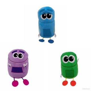 ตุ๊กตาหุ่นยนต์ Ask the StoryBots 23 Ask น่ารัก สีเขียว สีฟ้า ของเล่นเสริมการศึกษา สําหรับเด็ก