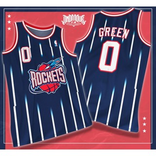 Jalen GREEN ROCKETS เสื้อแจ็กเก็ต สไตล์เรโทร