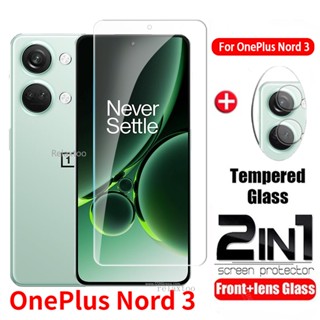 2in1 ฟิล์มกระจกนิรภัยกันรอยหน้าจอ แบบใส HD กันรอยเลนส์กล้องหลัง สําหรับ OnePlus Nord 3 5G CPH2491 OnePlus Nord3 5G