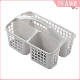 [Shiwaki3] ตะกร้าอาบน้ํา พร้อมที่จับ PP ขนาด 32x23x19 ซม. ทนทาน สําหรับอ่างล้างจาน