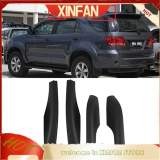 Xinfan ฝาครอบราวแขวนกระเป๋าเดินทาง ABS สีดํา สําหรับ Toyota Fortuner 2004-2014 4 ชิ้น