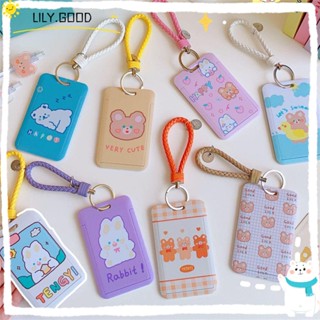 LILY เคสใส่บัตรเครดิต บัตรประจําตัวประชาชน ลายรถบัสน่ารัก แบบสร้างสรรค์