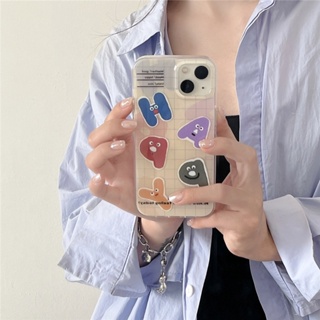 เคสโทรศัพท์มือถือ ซิลิโคน กันกระแทก ลายตัวอักษรภาษาอังกฤษ สําหรับ Iphone 12 11 13 14 PRO MAX 14 13ProMax 12 13pro 11 14pro