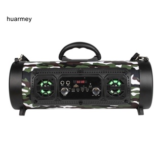 Huarmey ลําโพงสเตอริโอไร้สาย บลูทูธ เบสหนัก แบบพกพา TF AUX