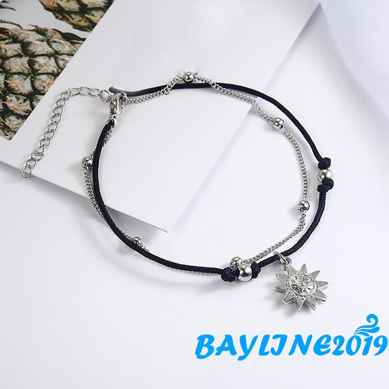 Bay- สร้อยข้อเท้า ลูกปัด ปรับได้ สไตล์โบโฮ ชายหาด เครื่องประดับ สําหรับผู้หญิง ของขวัญวันเกิด