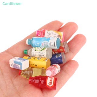 &lt;Cardflower&gt; โมเดลขวดไวน์ ขวดเครื่องดื่มเรซิ่นจําลอง ขนาดเล็ก DIY สําหรับตกแต่งบ้านตุ๊กตา 5 ชิ้น