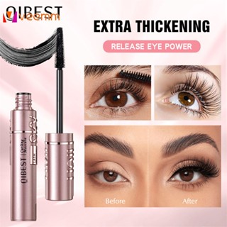 Qibest Black Curled Mascara Fast -drying Waterproof ดีมากและไม่เลอะง่าย Cool Mascara veemm