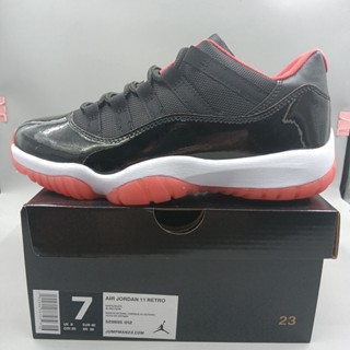 รองเท้าบาสเก็ตบอล AJ11 Actual Combat Air Cushion Basketball Shoes Male Kangbuckle Great Devil Rabbit 8 GB Black Red 44 k