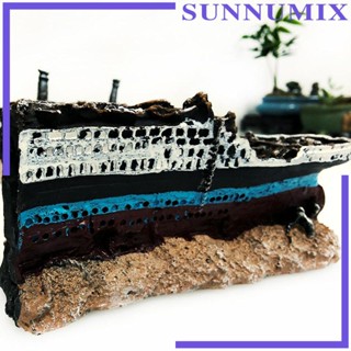 [Sunnimix] ธีมเรือ โพลีเรซิน อุปกรณ์เสริม สําหรับตกแต่งตู้ปลา