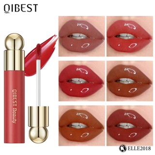 QIBEST Mirror Water Light Lip Glaze Glass Doodle Lip Moisturizing Long-last Whitening Lip Gloss Makeup 【elle20181_th】