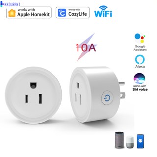 ใหม่ 16a Wifi Smart Socket Timing ฟังก์ชั่นนับถอยหลัง Smart App Remote Control รองรับการควบคุมด้วยเสียงทำงานร่วมกับ Apple Homekit และ Cozylife KDURANT