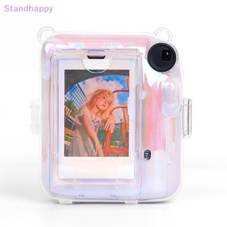 Standhappy ใหม่ เคสกล้อง แบบใส พกพา พร้อมสายคล้องไหล่ สําหรับ Fujifilm Instax Mini 12 1 ชิ้น