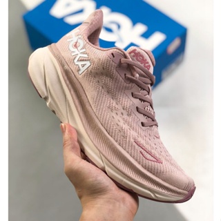 Hoka ONE ONE Clifton 9 รองเท้าผ้าใบลําลอง พื้นหนา ระบายอากาศ เบาพิเศษ สําหรับผู้ชาย ผู้หญิง เหมาะกับการวิ่ง ไซซ์ 36-45 AKQN