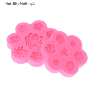 [NutriliteMelting1] แม่พิมพ์ซิลิโคน รูปดอกกุหลาบ ดอกโบตั๋น สําหรับทําคัพเค้ก ฟองดองท์ ช็อคโกแลต คุกกี้ เบเกอรี่ DIY 1 ชิ้น