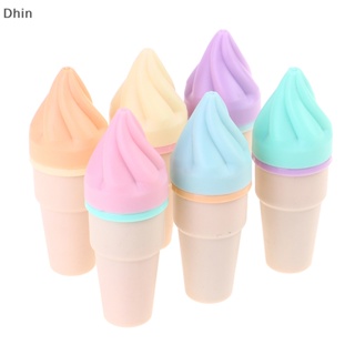 [Dhin] 6pcs/pack Kawaii Ice Cream Candy Color High Office School Supplies COD