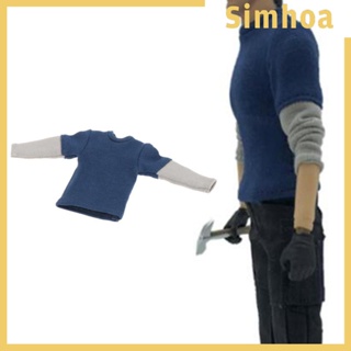 [SIMHOA] เสื้อยืดลําลอง แขนสั้น สเกล 1/12 สําหรับฟิกเกอร์ 6 นิ้ว แต่งตัว