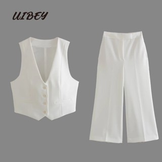 Uibey เสื้อกั๊กแฟชั่น อเนกประสงค์ + กางเกง 8998