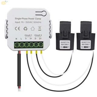 【VARSTR】Tuya Smart Energy Meter 200A with 2 Clamp CT and WIFI App for Real Time Tracking