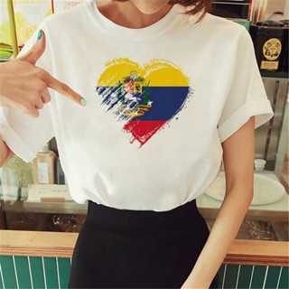 Venezuela เสื้อยืด พิมพ์ลายกราฟฟิคอนิเมะ มังงะ สําหรับผู้หญิง