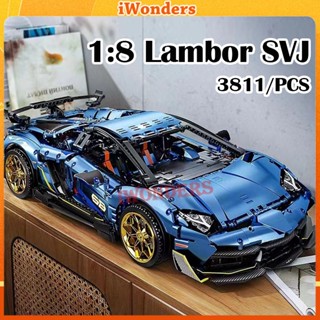 โมเดลรถแข่ง 1:8 Lambor SVJ 10520 3811 ชิ้น ของเล่นสําหรับเด็ก