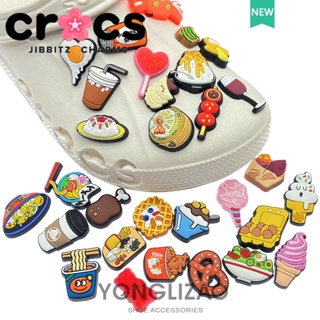 Jibbitz crocs charms หัวเข็มขัดรองเท้า อุปกรณ์เสริมรองเท้า การ์ตูน อาหาร เครื่องดื่ม ซีรีส์ DIY ตกแต่งหัวเข็มขัด