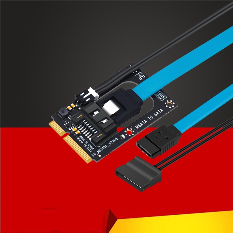 MSATA to SATA Riser Board Adapter 7pin SATA3.0 Extension 5V สายไฟ Mini SATA to SATA Converter สําหรั