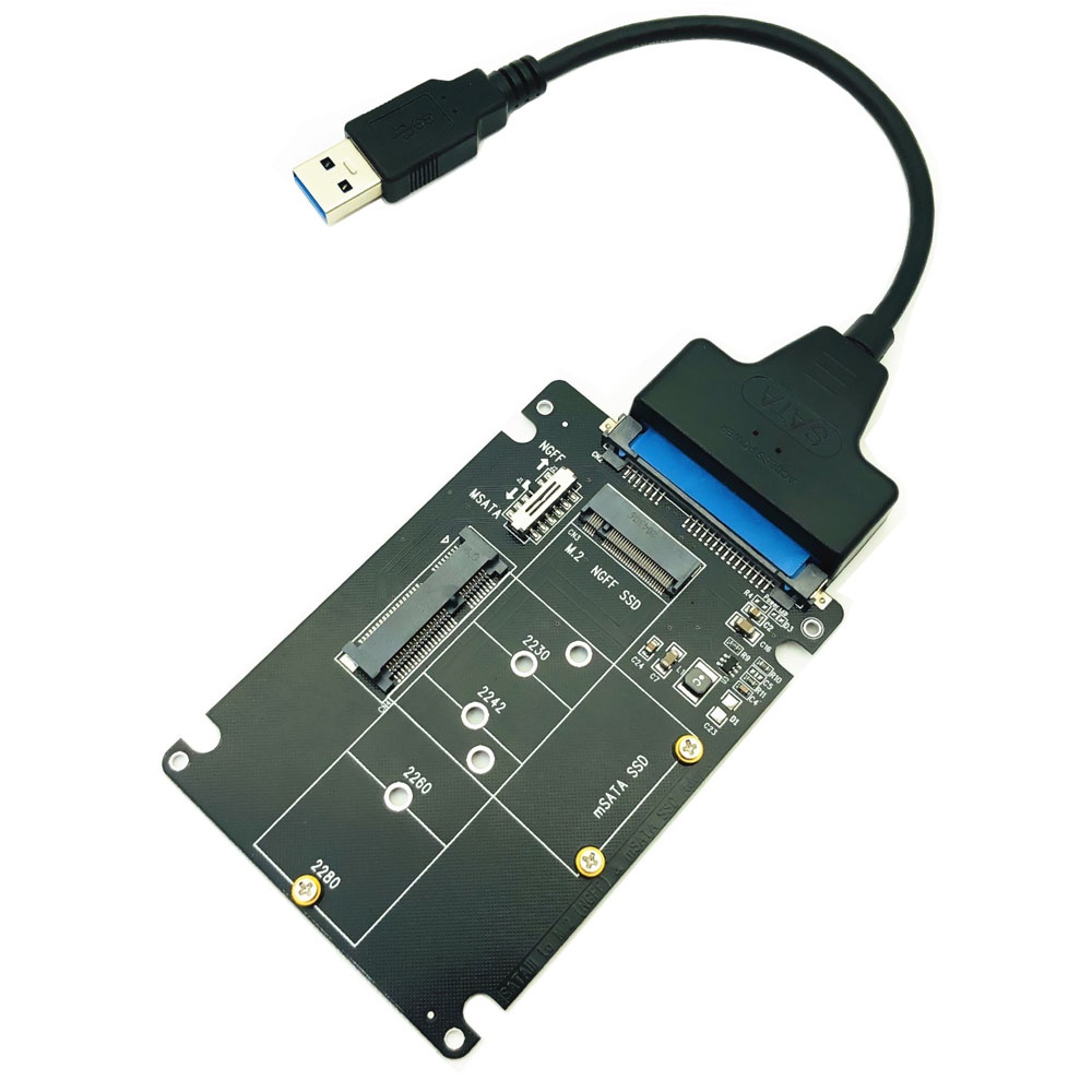 MSATA to SATA Adapter B Key m.2 SATA SSD to SATA Adapter Card mSATA m.2 NGFF to USB Converter สําหรั