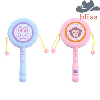Bliss เครื่องดนตรีกลองเคาะจังหวะ ลายการ์ตูน สร้างสรรค์ ของเล่นเสริมการเรียนรู้ สําหรับเด็ก