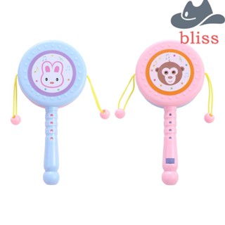 Bliss เครื่องดนตรีกลองเคาะจังหวะ ลายการ์ตูน สร้างสรรค์ ของเล่นเสริมการเรียนรู้ สําหรับเด็ก