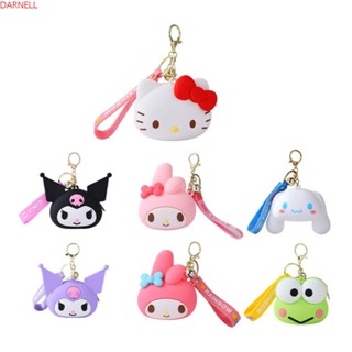 Darnell กระเป๋าใส่เหรียญ ลายการ์ตูนน่ารัก สําหรับผู้หญิง Kuromi KT Cat Cinnamonroll Melody กระเป๋าสตางค์ซิป กระเป๋าใส่บัตร หัวเข็มขัด