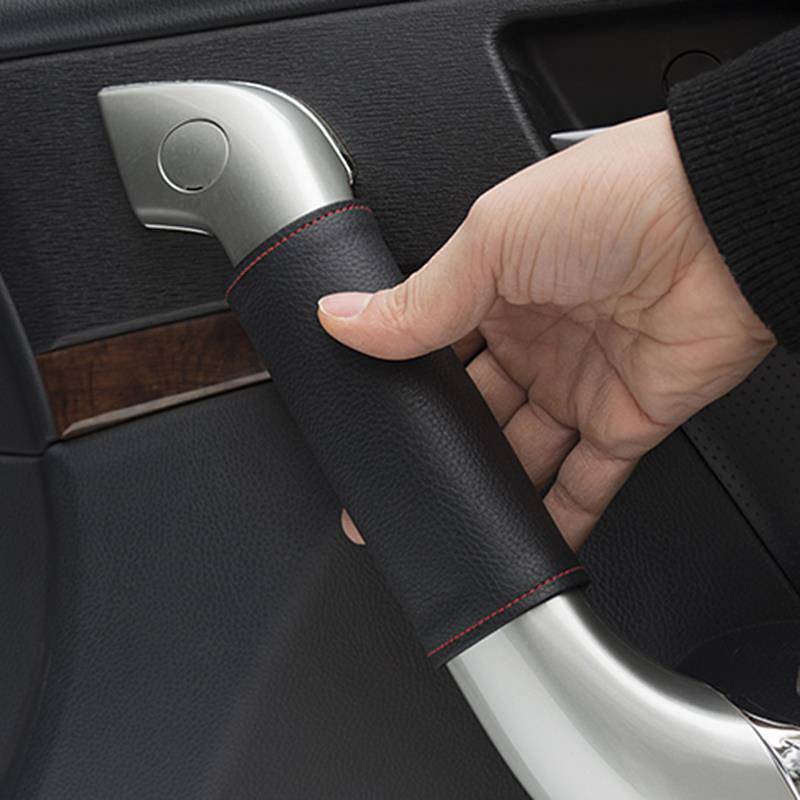 Car Interior Door Handle Protector Car Interior Handle Cover Car Door Armrest Gloves Protection Sleeve Car Leather EbqN