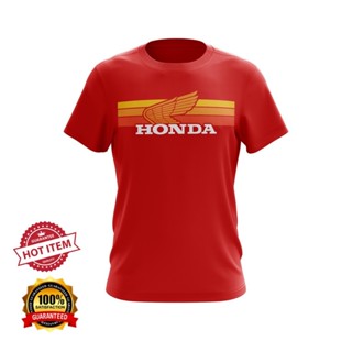    【สินค้าคงคลังดี】【สินค้าคงคลัง】เสื้อยืด พิมพ์ลายรถจักรยานยนต์ Honda สไตล์วินเทจ