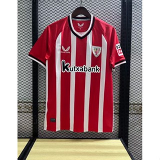 Fans * 2324 ใหม่ Bilbao เสื้อเชิ้ตลําลอง แขนสั้น พิมพ์ลาย สําหรับเล่นกีฬาฟุตบอล