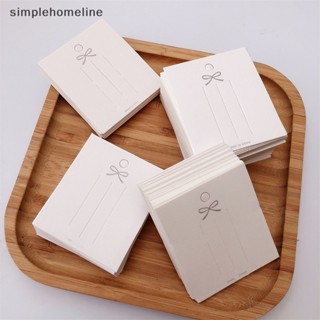 [simplehomeline] ใหม่ พร้อมส่ง กิ๊บติดผม กระดาษแข็ง ประดับโบว์ สีขาว 50 ชิ้น