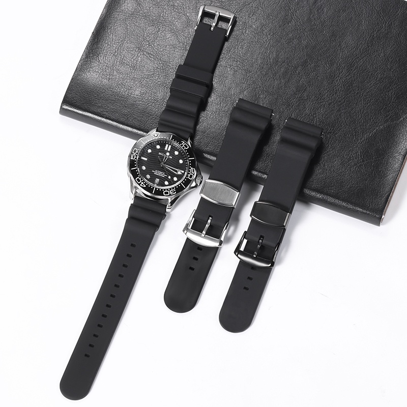 สายนาฬิกาข้อมือซิลิโคน Seiko 20 มม. 22 มม. กันน้ํา สําหรับผู้ชาย