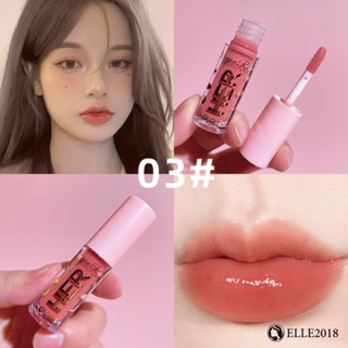 DRAGON RANEE Mirror Lip Glaze White And Easy To Colour Waterproof Lipstick Water Glass Lip Gloss Pure Daily Pseudo -plain Face 【elle20181_th】