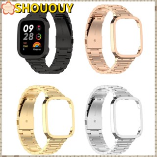 Shououy สายนาฬิกาข้อมือ สเตนเลส สําหรับ Redmi Watch 3